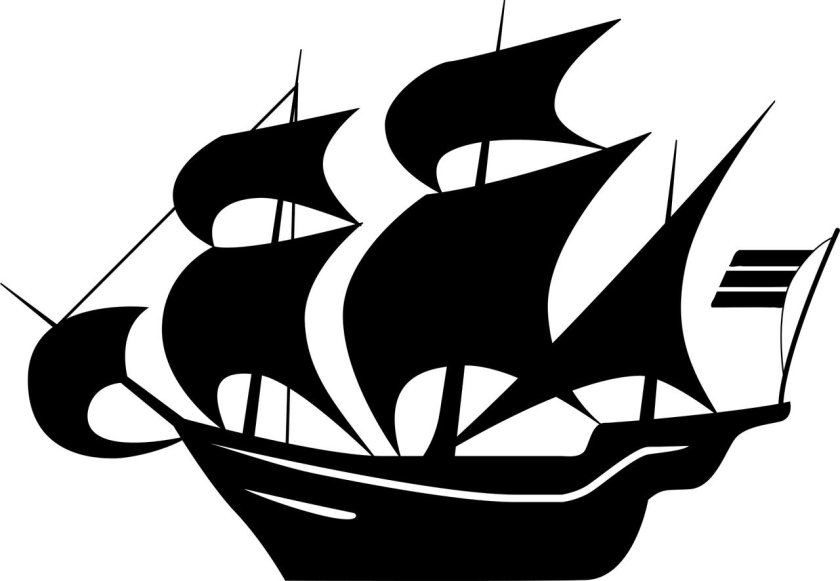 Кораблик силуэт