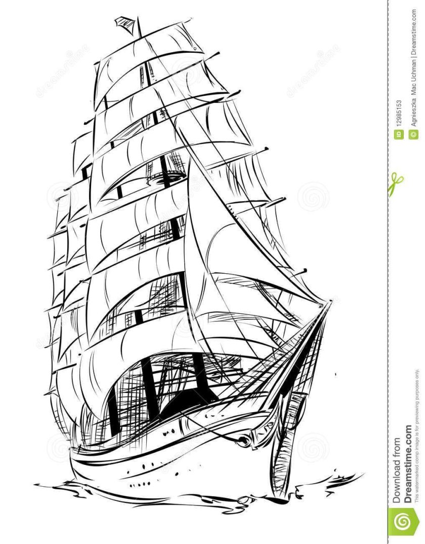 Парусник эскиз