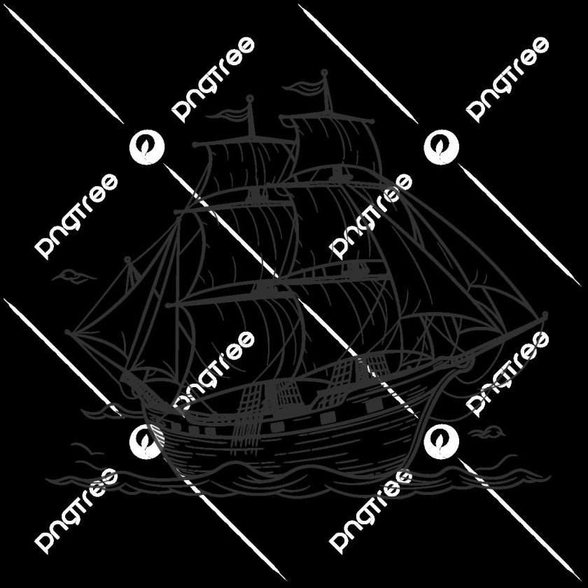 Парусный корабль рисунок