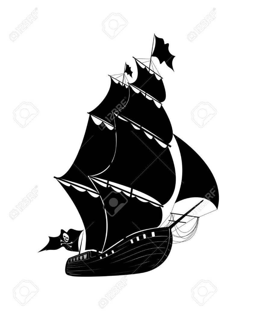 Силуэт парусного корабля