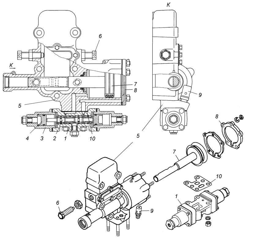 Механизм переключения делителя КАМАЗ 15.1771010