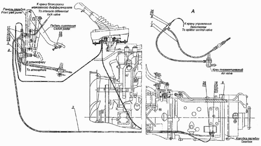Переключатель повышенной пониженной КАМАЗ 65115