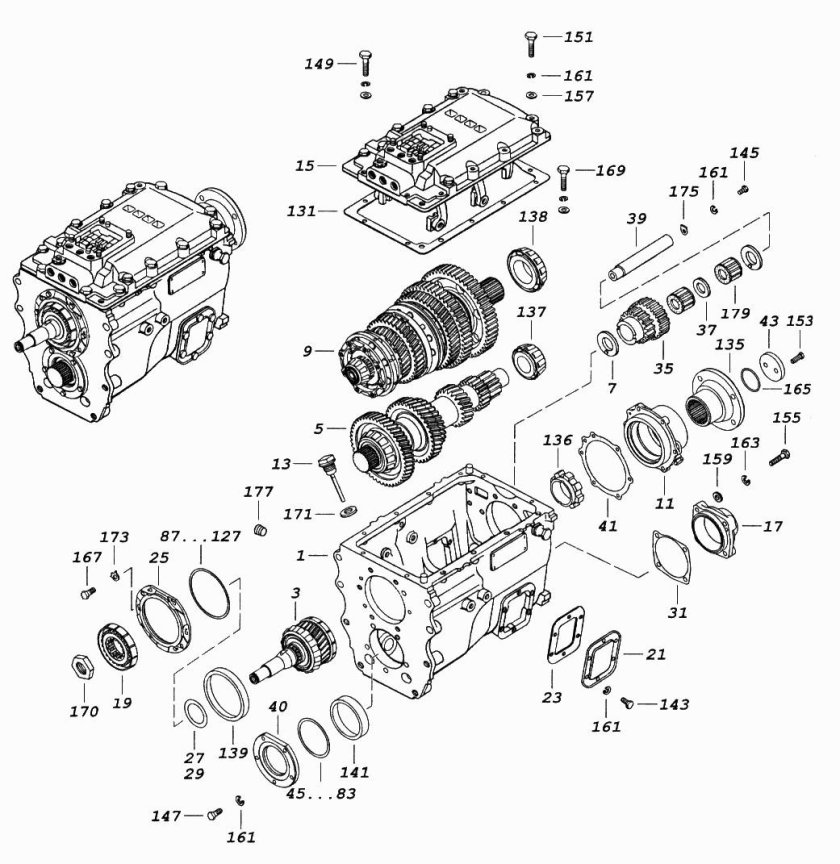 КПП КАМАЗ 154 каталог запчастей