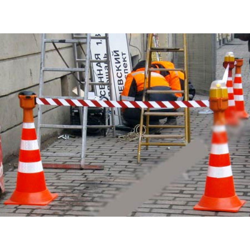 Сигнальная лента для ограждения опасной зоны