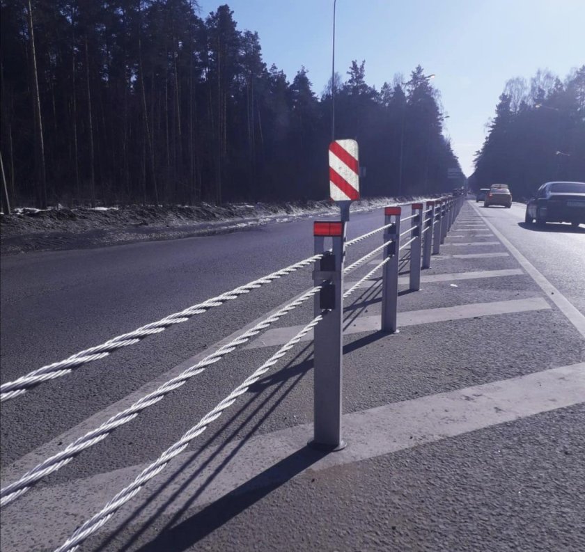 Тросовое дорожное ограждение