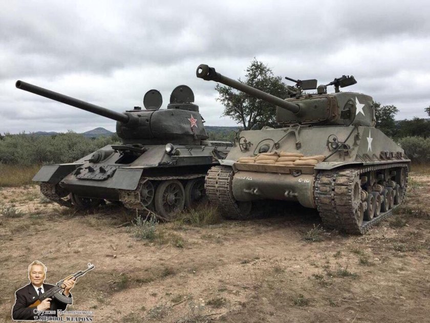 Шерман и т34