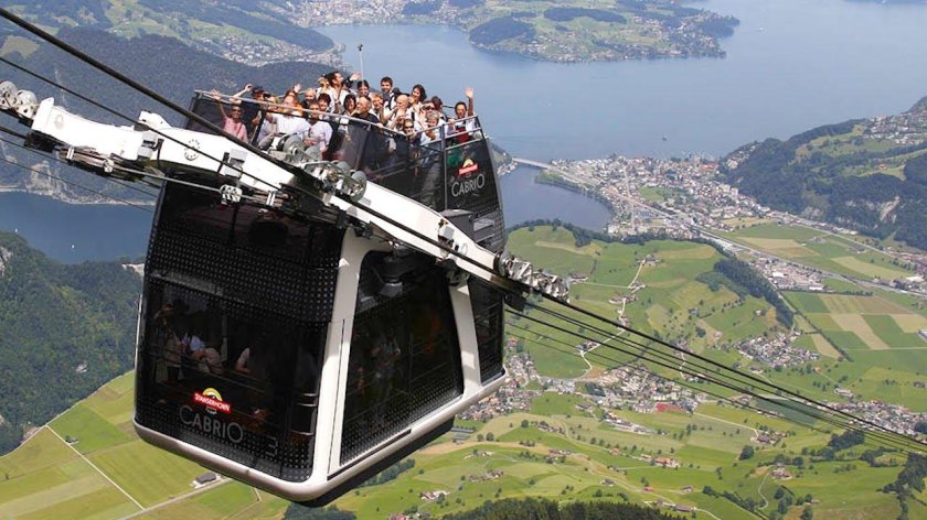 Швейцария горный фуникулер