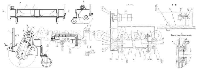 Привод коммунальной щетки на МТЗ 320 схема