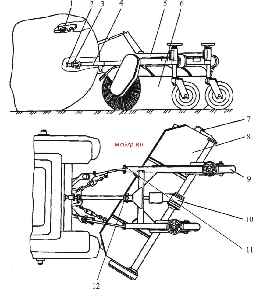 Схема щетки на МТЗ 82