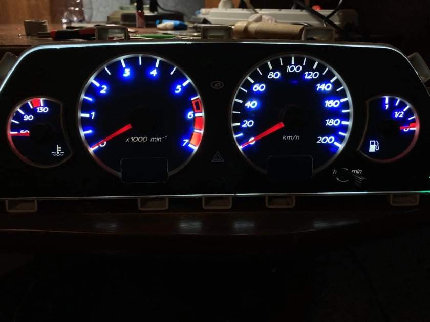 Пересвет приборной панели 2114