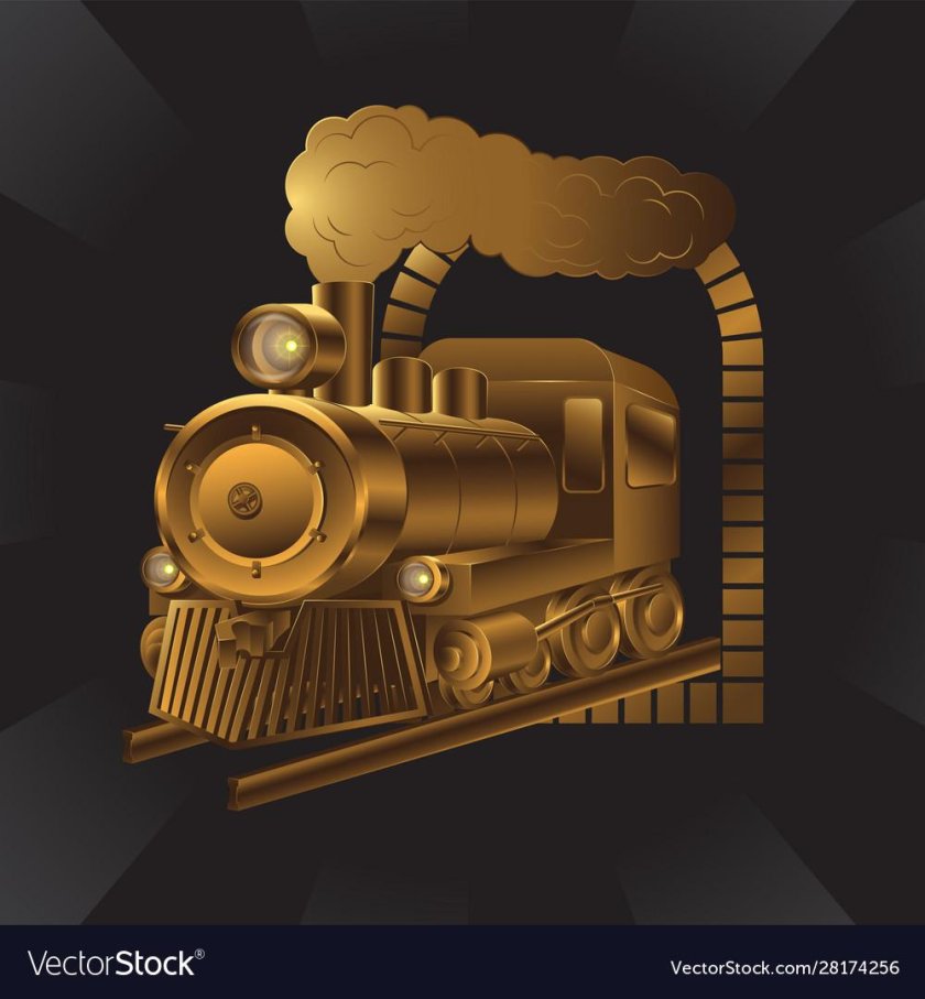 Золотой поезд вектор