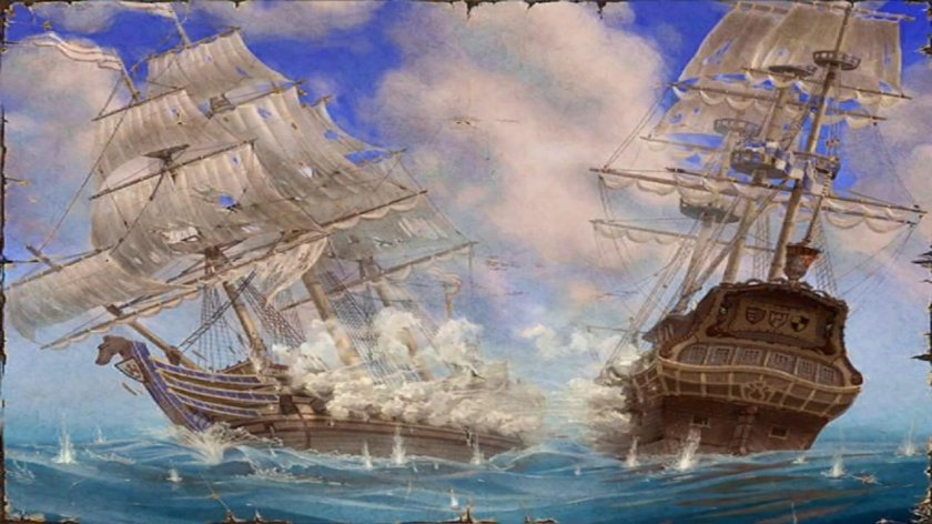 Морское сражение абордаж