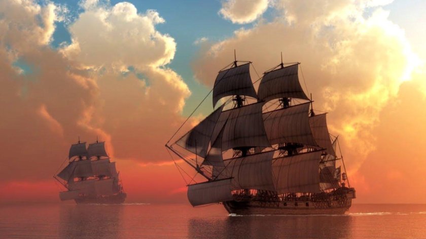 Корабль в море