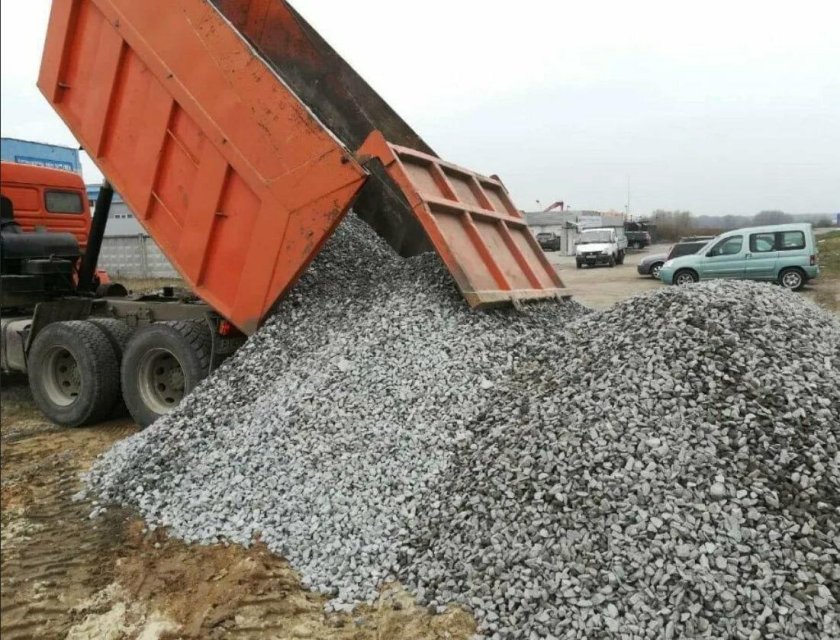 Песок щебень отсев КАМАЗ