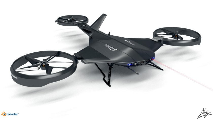 Конвертоплан трикоптер БПЛА