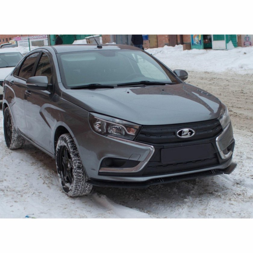 Сплиттер переднего бампера Веста