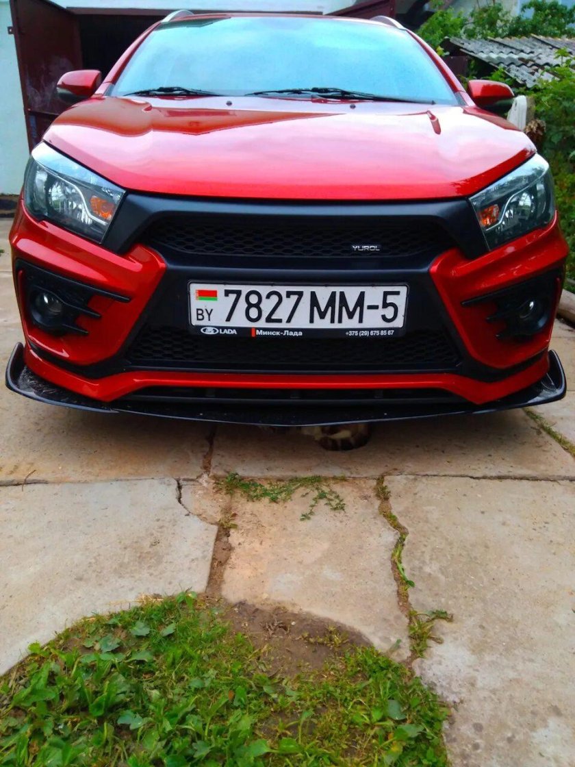 Сплиттер переднего бампера Веста Барс