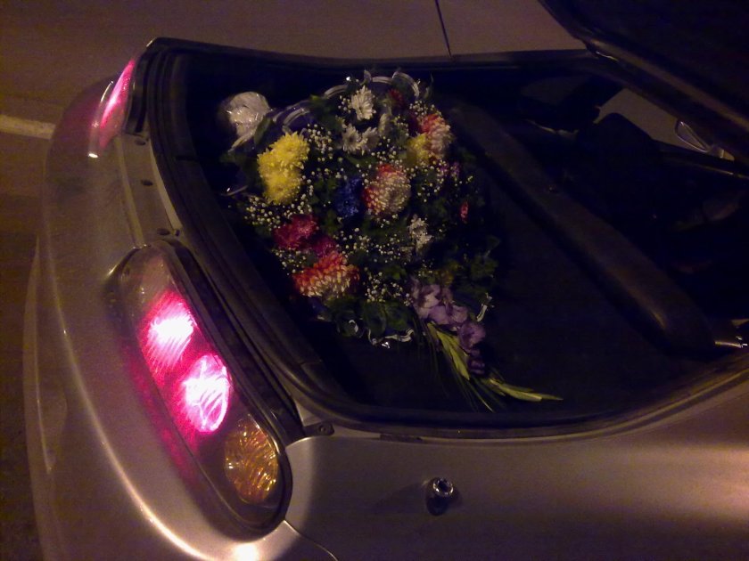 Цветы в машине