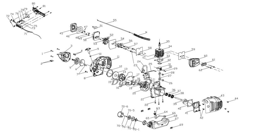 Триммер бензиновый Huter схема