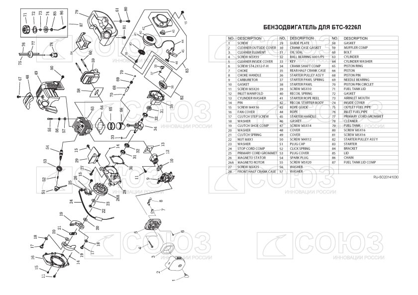 Бензотриммер схема устройства двигателя