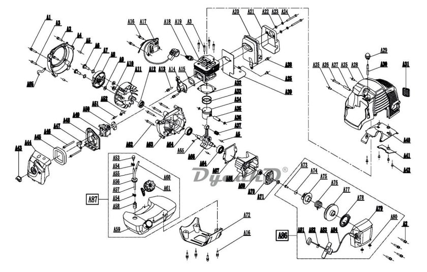 Триммер Патриот 555 деталировка