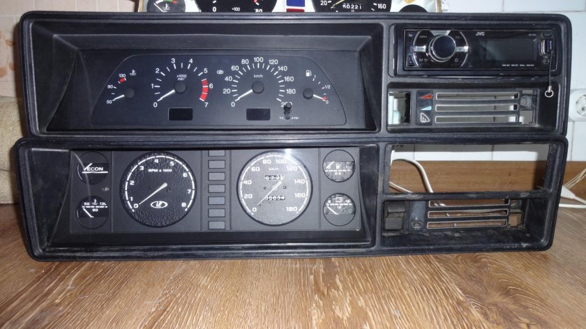 Щиток ВАЗ 2114 на ВАЗ 2107