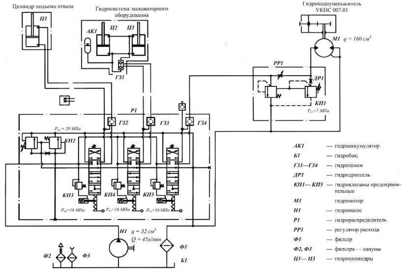 Схема гидравлическая соединений г4