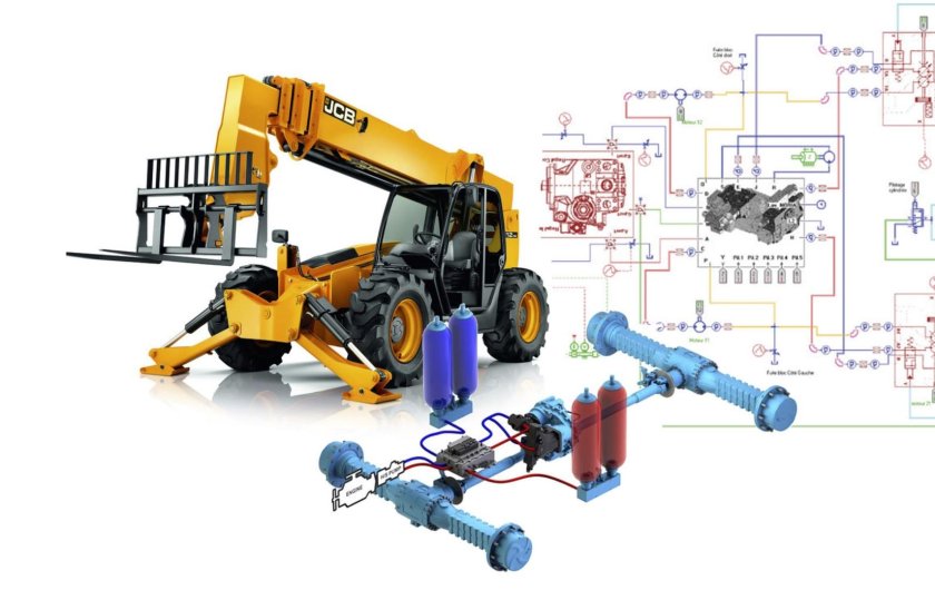 Трансмиссия экскаватора погрузчика
