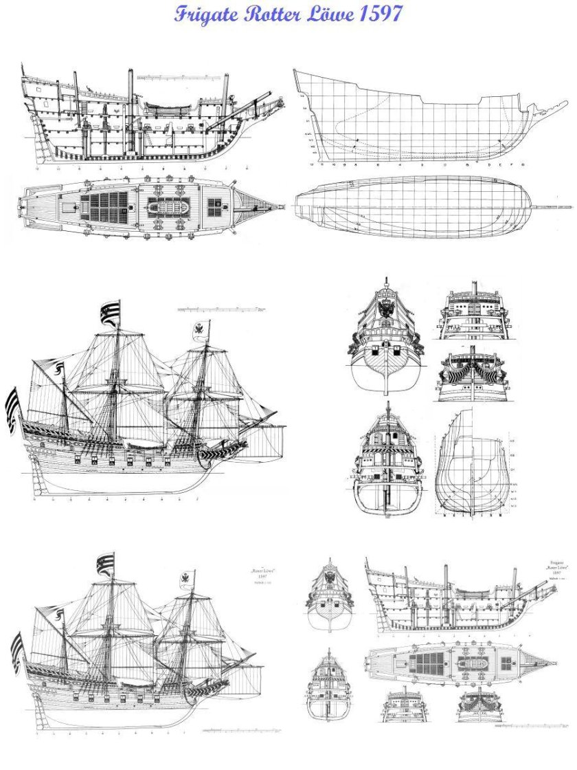 Галеон корабль чертежи