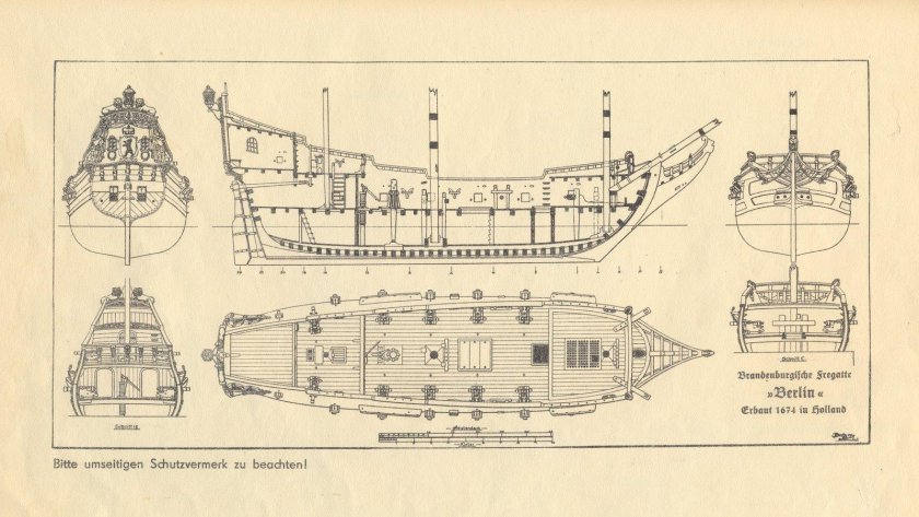 Фрегат Берлин 1674 чертежи