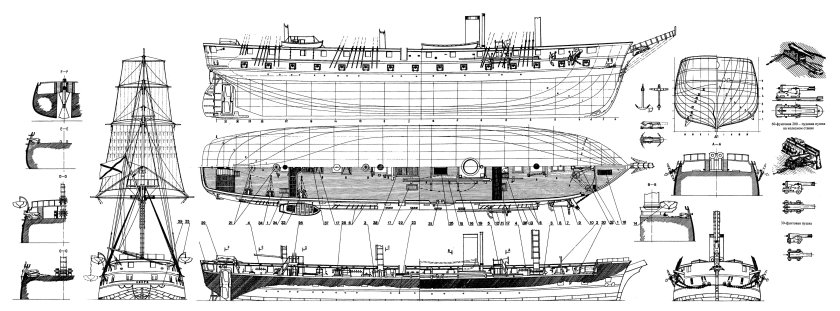 Винтовой Фрегат Олег чертежи
