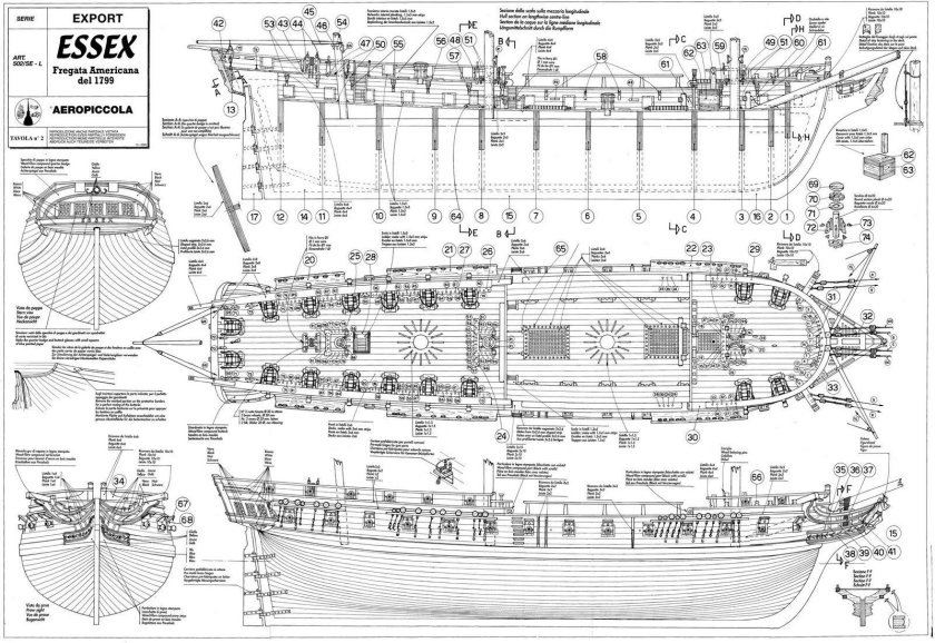 Чертежи фрегата Эссекс
