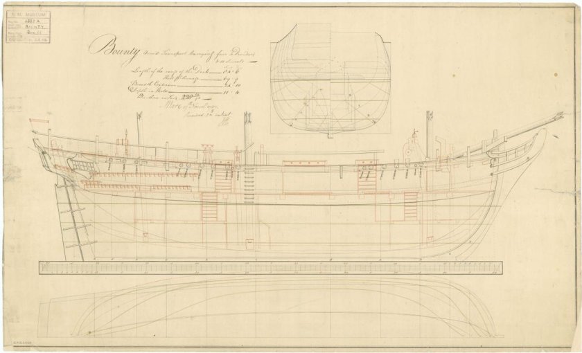 HMS Bounty корабль чертёж