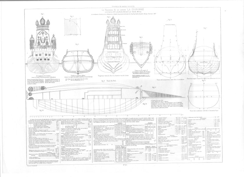 La Couronne корабль чертеж