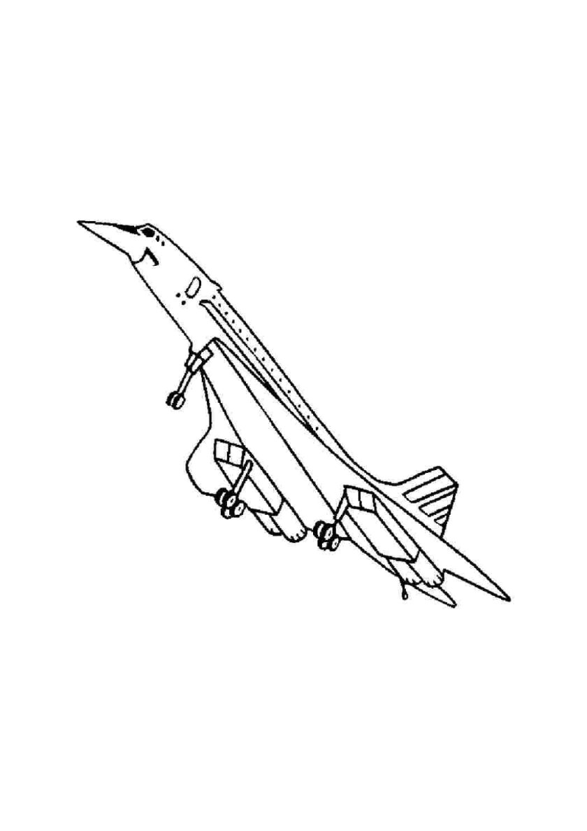 Самолет Конкорд раскраска