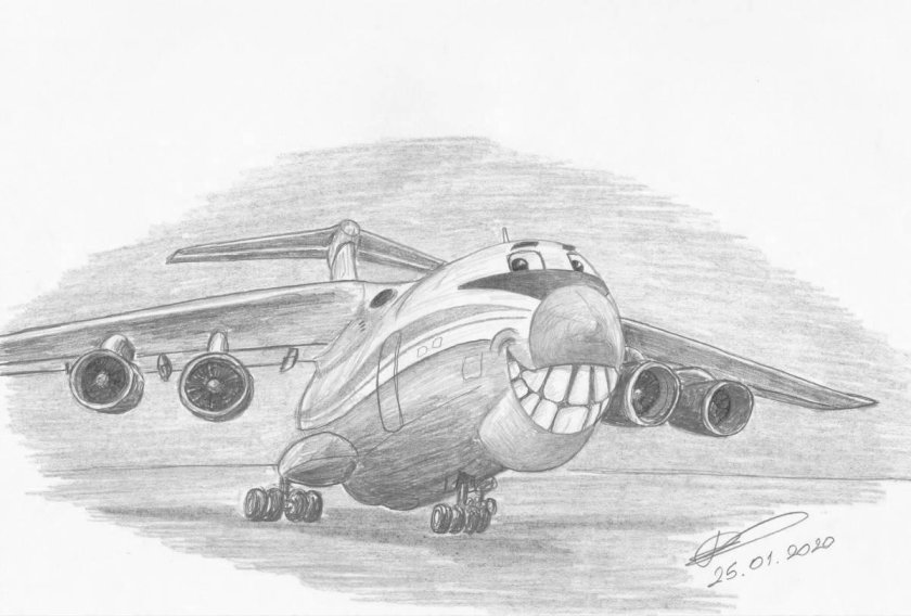Самолет ил 76 рисунок