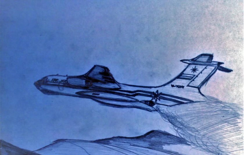 Самолет ил 76 рисунок