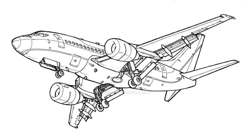 Раскраска самолет Боинг 737