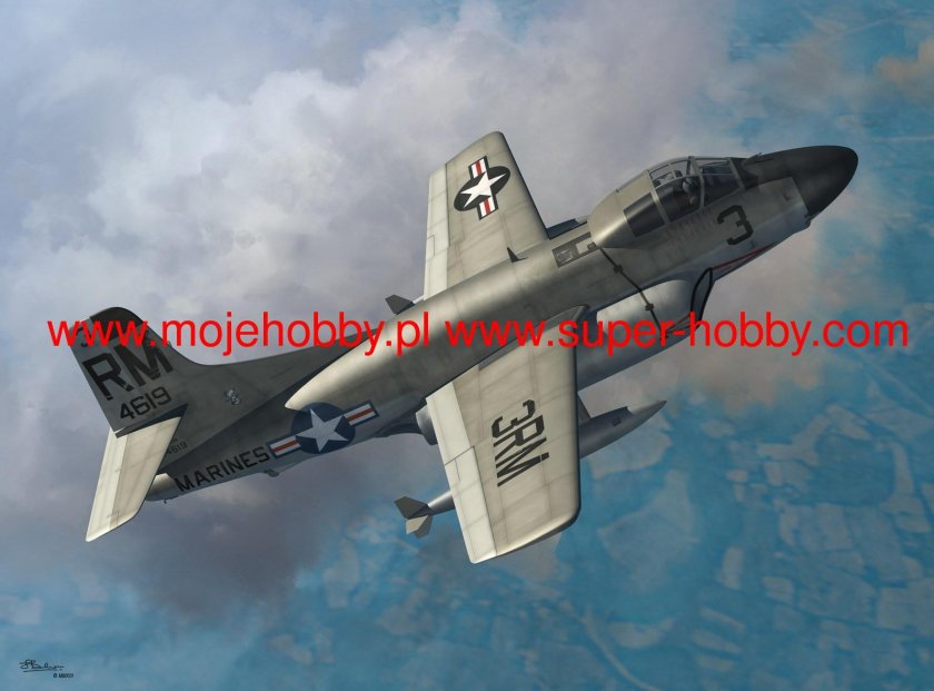 Самолет f3d Skyknight модель