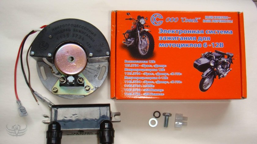Электронное зажигание 12в на мото Урал