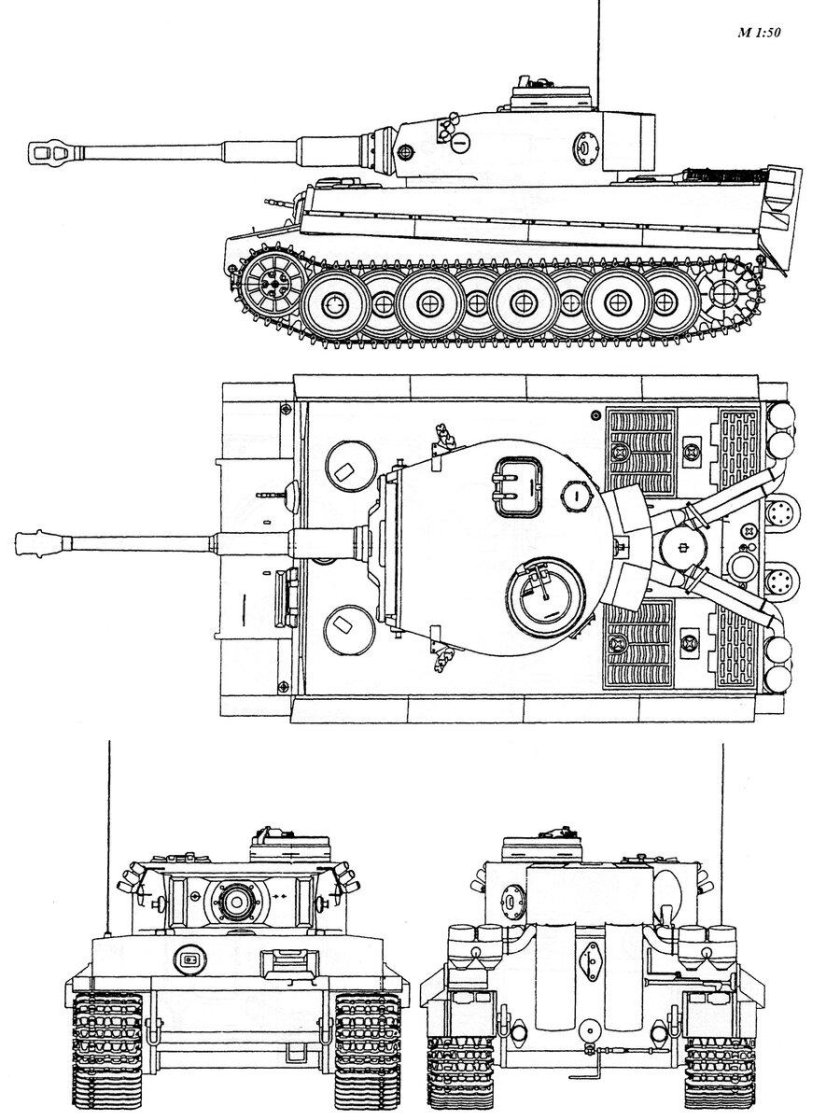 Tiger h1 чертеж