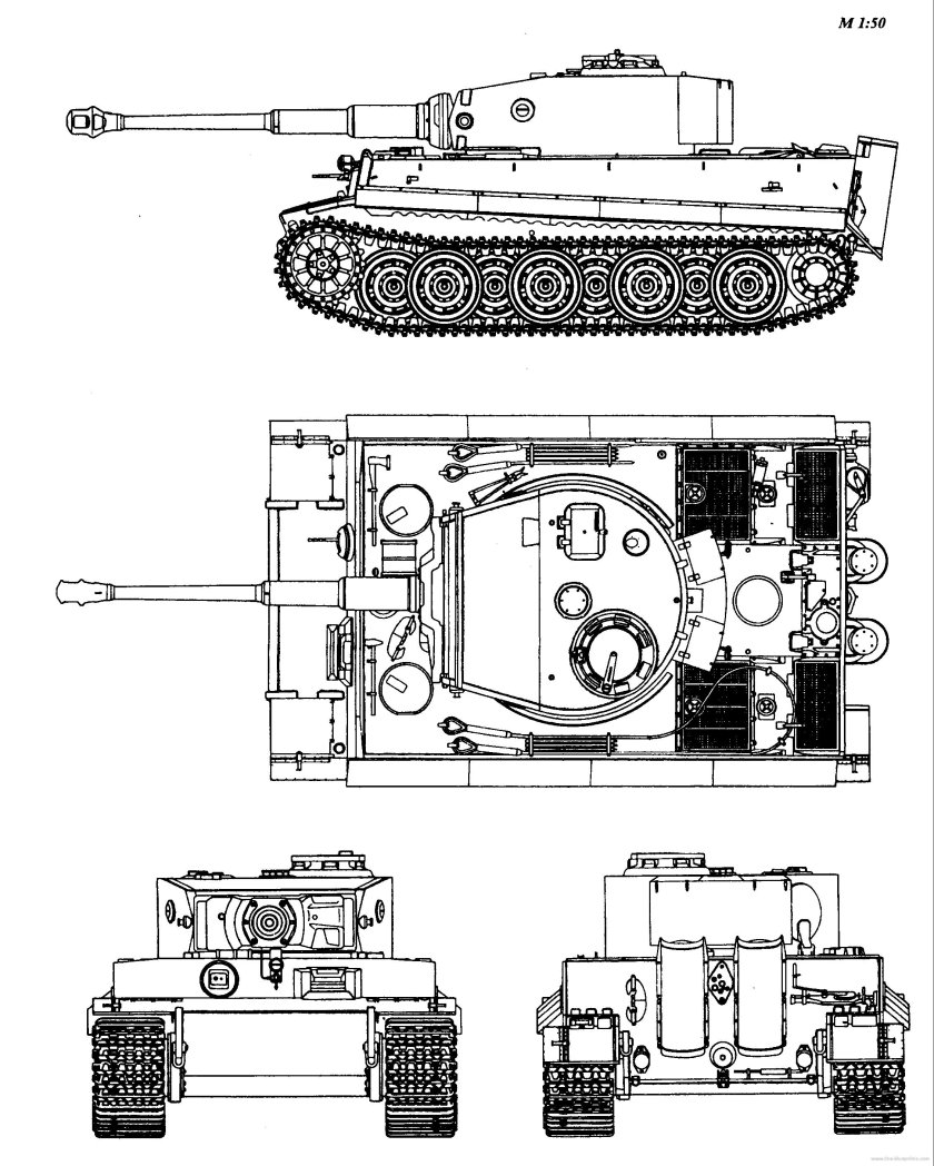 Чертежи танка Tiger 1