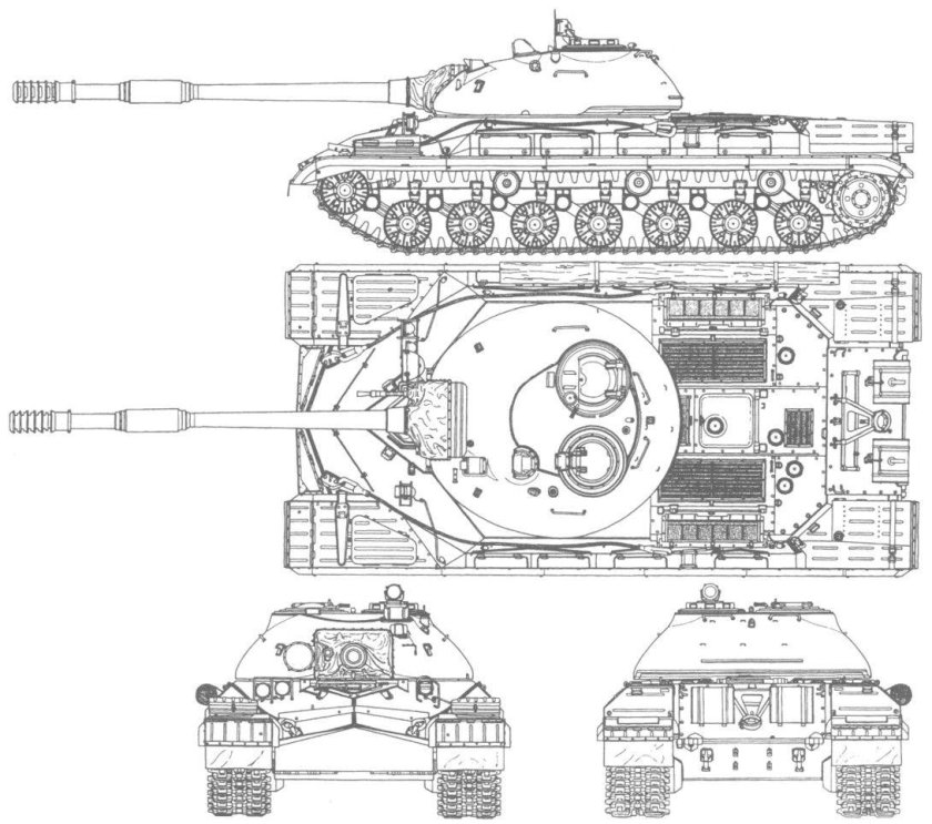 Чертёж танка ИС 2