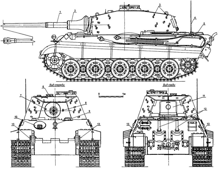 Танк тигр 2 чертежи