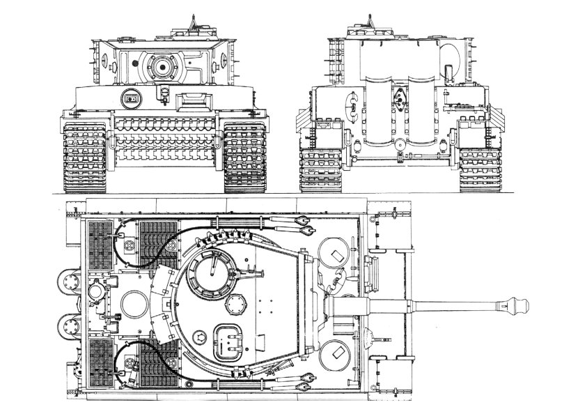 Чертежи танка Tiger 1