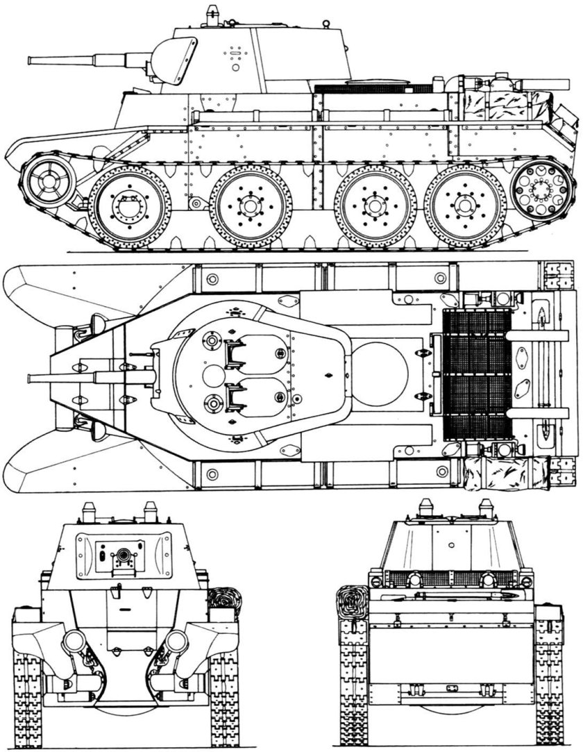БТ-7 танк чертежи