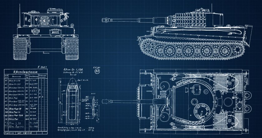 Чертежи танка Tiger 1