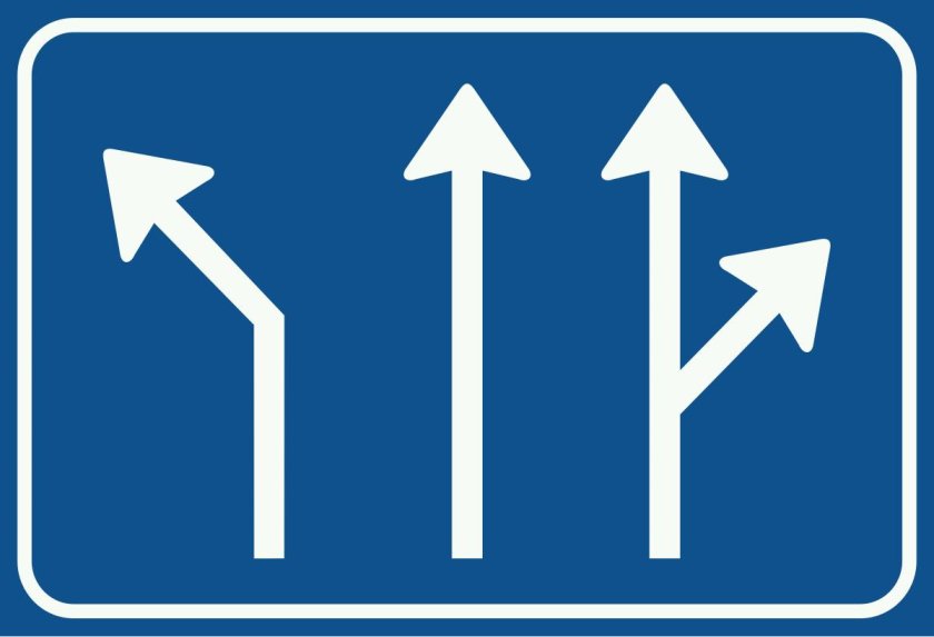 Дорожные знаки направление движения по полосам