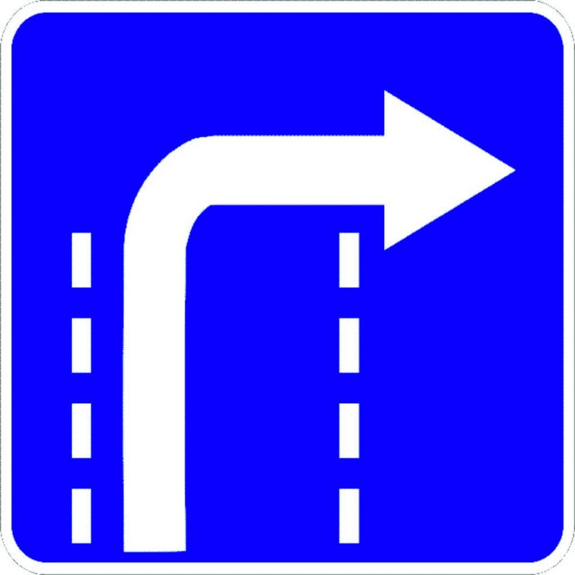 Знак движение по полосам 5.15.2