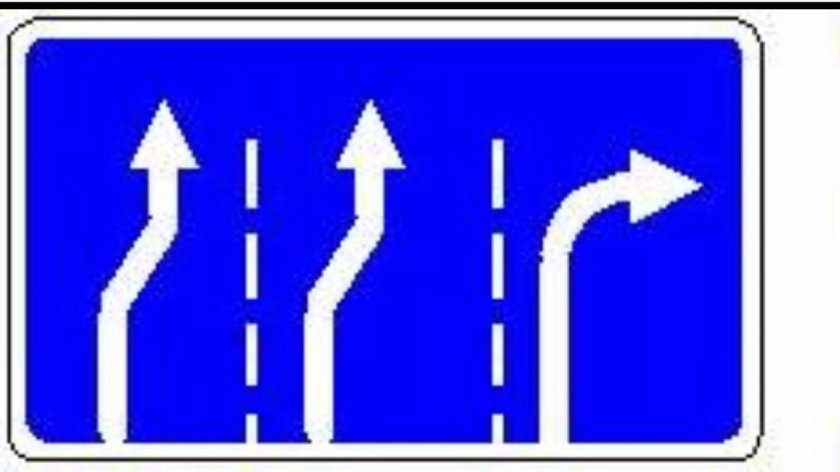 Дорожный знак 5.15.2 направление движения по полосам